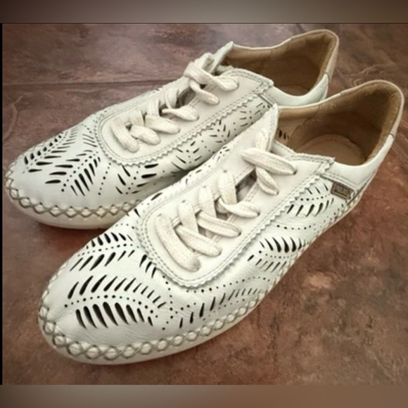 PIKOLINOS Women's Mesina Lace up Nata Cream Lather Shoes Size 7.5-8/38 - Picture 7 of 16